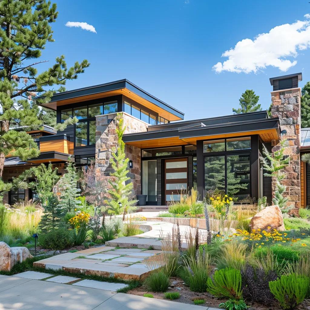Modern home in Evergreen, Colorado, highlighting current market conditions and architectural features