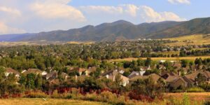 A sweeping view of the red rock formations in Roxborough Park, Littleton, CO.